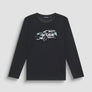 T SHIRT SLIM FIT MANGA LARGA CON ESTAMPADO