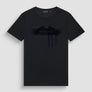 T-SHIRT SLIM FIT JERSEY DE ALGODON NEGRO CON ESTAMPADO
