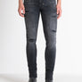 JEANS TAPERED OZZY IN BLACK BLACK DENIM VINTAGE GOLD LINE