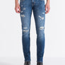 JEANS TAPERED OZZY IN BLUE DENIM VINTAGE GOLD LINE