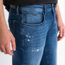 JEANS OZZY TAPERED FIT IN POWER STRETCH BLUE DENIM
