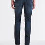 JEANS OZZY TAPERED FIT IN COATED DARK BLUE DENIM