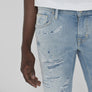 JEANS SUPERDESTROYED FIT «OZZY» EN TEJIDO VAQUERO RASGADO AZUL