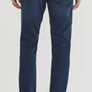 JEANS "CLEVE" SLIM STRAIGHT FIT IN BLUE BLACK DENIM