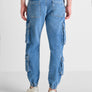 JEANS REGULAR FIT «JAY» ESTILO CARGO CON EFECTO LAVADO CLARO