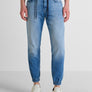 JEANS SKINNY CROPPED FIT «JAKE» CON ELÁSTICOS Y CORDÓN