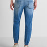 JEANS SKINNY CROPPED FIT «JAKE» CON ELÁSTICOS Y CORDÓN