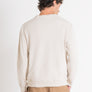 SUÉTER RELAXED FIT BEIGE DE ALGODÓN Y LOGOTIPO DE GOMA