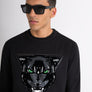 HOODIE REGULAR FIT DE ALGODÓN CON ESTAMPADO DE PANTERA