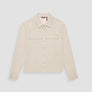 CHAQUETA SLIM FIT DE MEZCLA DE PIQUÉ DE ALGODÓN CON CUELLO Y CREMALLERA