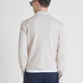 CHAQUETA SLIM FIT DE MEZCLA DE PIQUÉ DE ALGODÓN CON CUELLO Y CREMALLERA