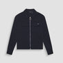 CHAQUETA SLIM FIT DE MEZCLA DE PIQUÉ DE ALGODÓN CON CUELLO Y CREMALLERA