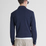 CHAQUETA SLIM FIT DE MEZCLA DE PIQUÉ DE ALGODÓN CON CUELLO Y CREMALLERA