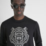 SUDADERA REGULAR FIT DE MEZCLA DE ALGODÓN CON ESTAMPADO DE TIGRE