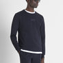 SUDADERA REGULAR FIT CON EFECTO ANTE CON INSERCIONES DE PIEL SINTÉTICA