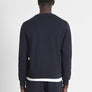 SUDADERA REGULAR FIT CON EFECTO ANTE CON INSERCIONES DE PIEL SINTÉTICA