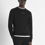 SUDADERA REGULAR FIT CON EFECTO ANTE CON INSERCIONES DE PIEL SINTÉTICA