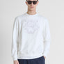 SUDADERA REGULAR FIT DE MEZCLA DE ALGODÓN CON ESTAMPADO DE TIGRE