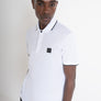 POLO REGULAR FIT DE PIQUÉ DE ALGODÓN BLANCO Y CON LOGOTIPO RESALTADO