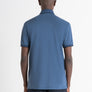 POLO REGULAR FIT DE ALGODÓN AZUL Y CON LOGOTIPO RESALTADO