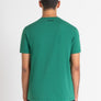 T-SHIRT REGULAR FIT DE JERSEY DE ALGODÓN VERDE CON ESTAMPADO DE PANTERA