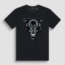 T-SHIRT REGULAR FIT DE JERSEY DE ALGODÓN NEGRO CON ESTAMPADO DE PANTERA
