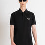 POLO REGULAR FIT DE ALGODÓN NEGRO CON LOGOTIPO