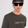 T-SHIRT REGULAR FIT DE JERSEY DE ALGODÓN CAFÉ CON LOGOTIPO