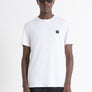 T-SHIRT REGULAR FIT DE TEJIDO BLANCO DE ALGODÓN CON LOGO METÁLICO