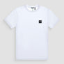 T-SHIRT REGULAR FIT DE TEJIDO BLANCO DE ALGODÓN CON LOGO METÁLICO