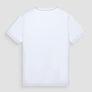 T-SHIRT REGULAR FIT DE TEJIDO BLANCO DE ALGODÓN CON LOGO METÁLICO