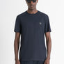 T-SHIRT REGULAR FIT DE TEJIDO NEGRO DE ALGODÓN CON LOGO METÁLICO