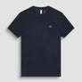 T-SHIRT REGULAR FIT DE TEJIDO NEGRO DE ALGODÓN CON LOGO METÁLICO