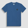 T-SHIRT REGULAR FIT DE TEJIDO AZUL DE ALGODÓN CON LOGO METÁLICO