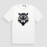 T-SHIRT REGULAR FIT BLANCA DE JERSEY DE ALGODÓN CON ESTAMPADO DE TIGRE