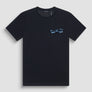 T-SHIRT REGULAR FIT NEGRA DE JERSEY ALGODÓN CON LOGOTIPO DE "MONSIEUR"