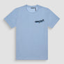 T-SHIRT REGULAR FIT AQUA DE JERSEY ALGODÓN CON LOGOTIPO DE "MONSIEUR"