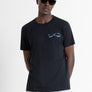 T-SHIRT REGULAR FIT NEGRA DE JERSEY ALGODÓN CON LOGOTIPO DE "MONSIEUR"