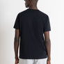 T-SHIRT REGULAR FIT NEGRA DE JERSEY ALGODÓN CON LOGOTIPO DE "MONSIEUR"