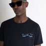 T-SHIRT REGULAR FIT NEGRA DE JERSEY ALGODÓN CON LOGOTIPO DE "MONSIEUR"