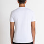 T-SHIRT SLIM FIT DE JERSEY DE ALGODÓN BLANCO CON ESTAMPADO DIFUMINADO