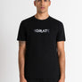 T-SHIRT SLIM FIT DE JERSEY DE ALGODÓN NEGRO CON ESTAMPADO DIFUMINADO