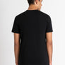 T-SHIRT SLIM FIT DE JERSEY DE ALGODÓN NEGRO CON ESTAMPADO DIFUMINADO