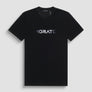 T-SHIRT SLIM FIT DE JERSEY DE ALGODÓN NEGRO CON ESTAMPADO DIFUMINADO