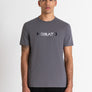 T-SHIRT SLIM FIT DE JERSEY DE ALGODÓN GRIS CON ESTAMPADO DIFUMINADO