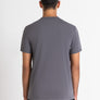 T-SHIRT SLIM FIT DE JERSEY DE ALGODÓN GRIS CON ESTAMPADO DIFUMINADO