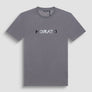 T-SHIRT SLIM FIT DE JERSEY DE ALGODÓN GRIS CON ESTAMPADO DIFUMINADO