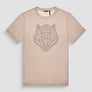 T-SHIRT REGULAR FIT BLANCA DE TEJIDO DE JERSEY DE ALGODÓN CON ESTAMPADO DE TIGRE DE GOMA