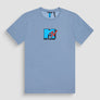 T-SHIRT REGULAR FIT AQUA DE JERSEY ALGODÓN CON LOGOTIPO DE "MTV"
