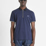 POLO REGULAR FIT DE ALGODÓN 100 % CON CREMALLERA Y PARCHE CON LOGOTIPO EN EL PECHO